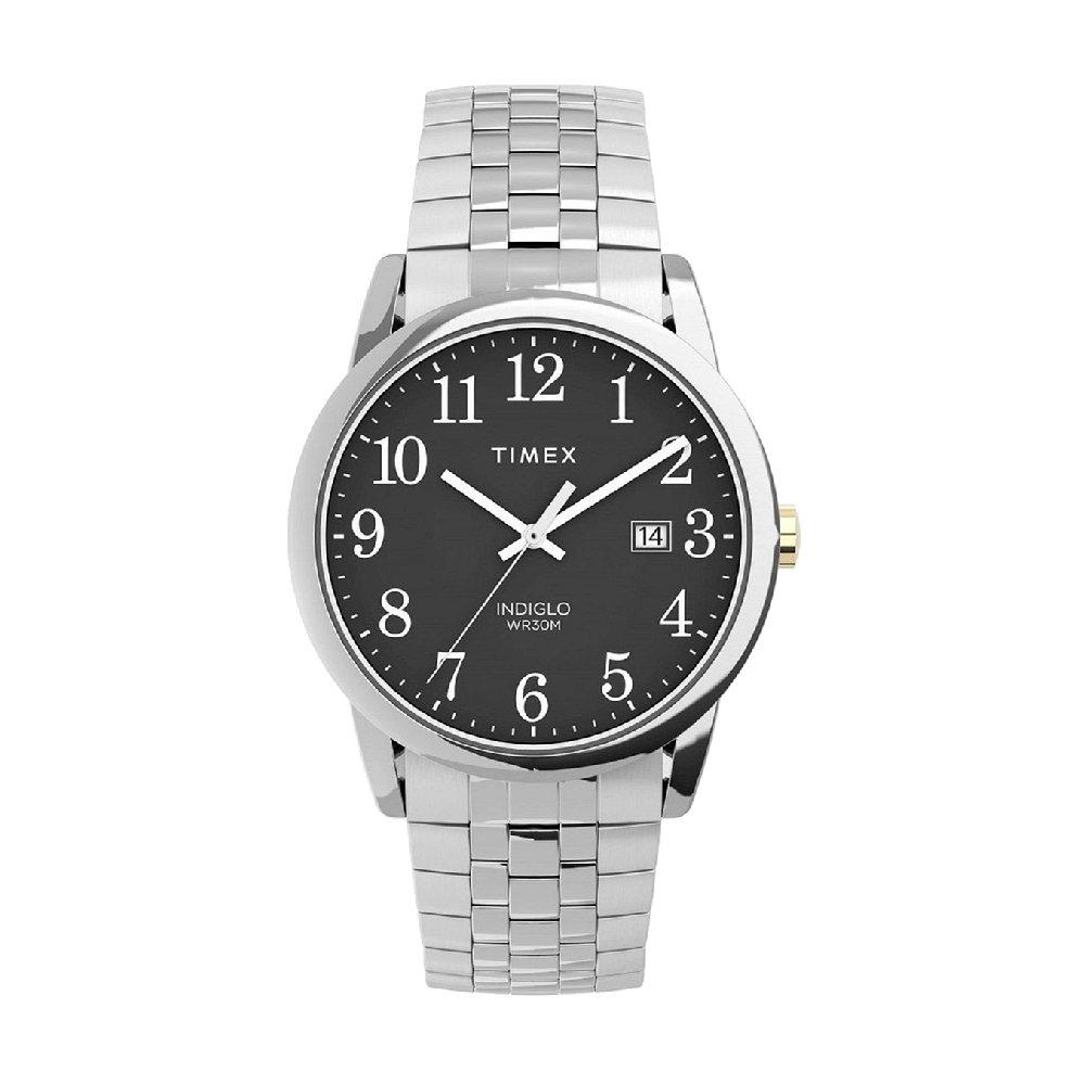 

Timex easy reader watch for men, analog 38 mm, stainless steel strap, tw2v40200 – silver