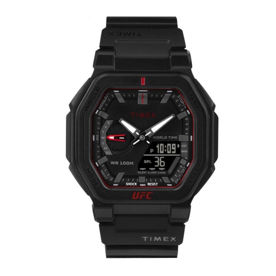 TIMEX UFC Colossus Men's Watch, Digital, 45mm, Resin Strap, TW2V55200 - Black