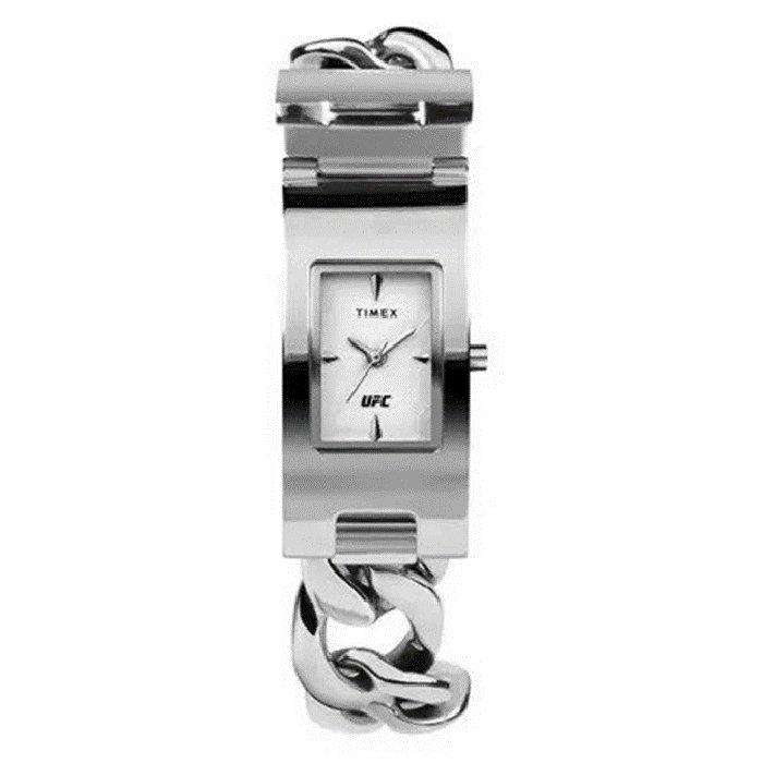 

Timex ufc watch for women, analog, 20mm, championship id bracelet, tw2v55600 - silver