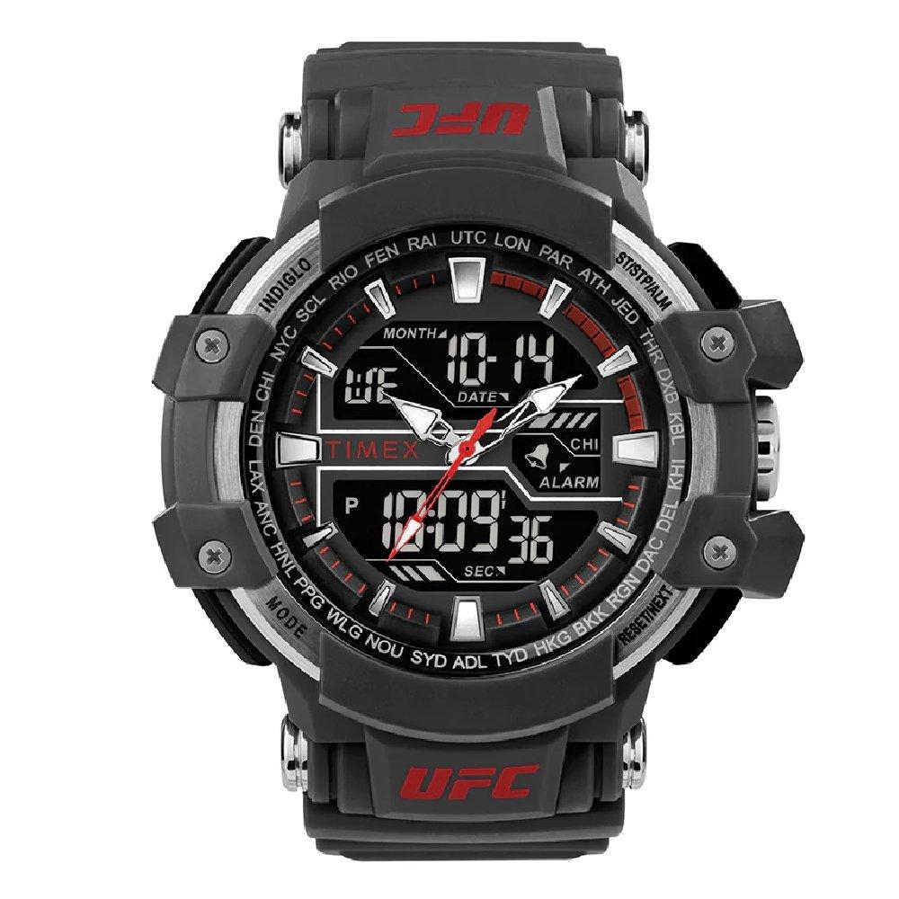 

Timex ufc watch for men, digital, 53 mm, resin band, tw5m51900 - gray