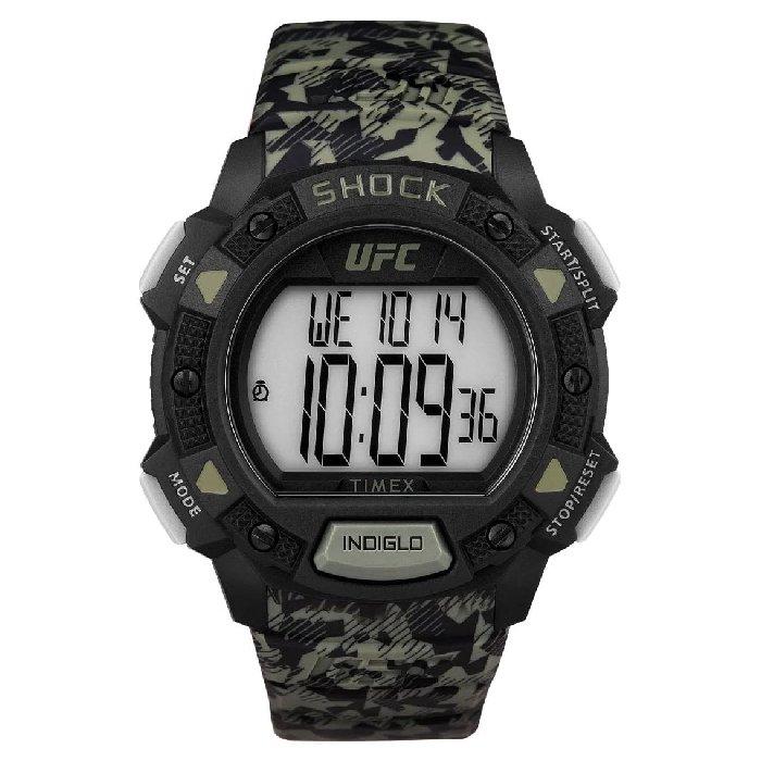

Timex ufc watch for men, digital, 45 mm, resin band, tw4b27500- camo