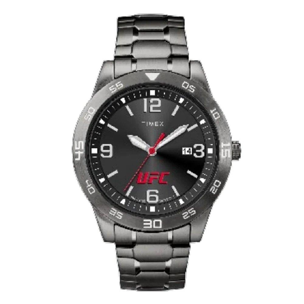 

Timex ufc watch for men, analog, 42 mm, stainless steel band, tw2v56200 - gunmetal