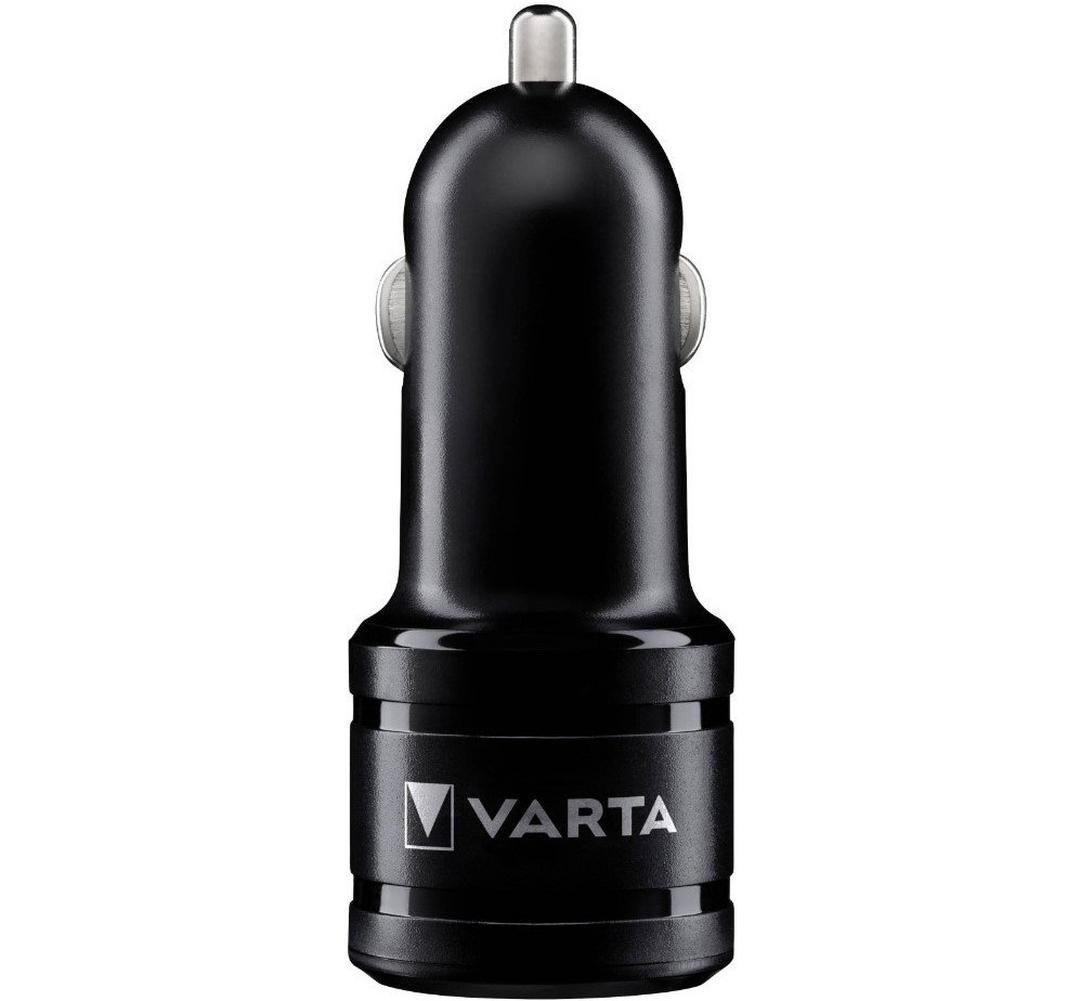 VARTA Car Charger USB Type-A, 2 Ports + Cable, 24 Watts, 57931 - Black