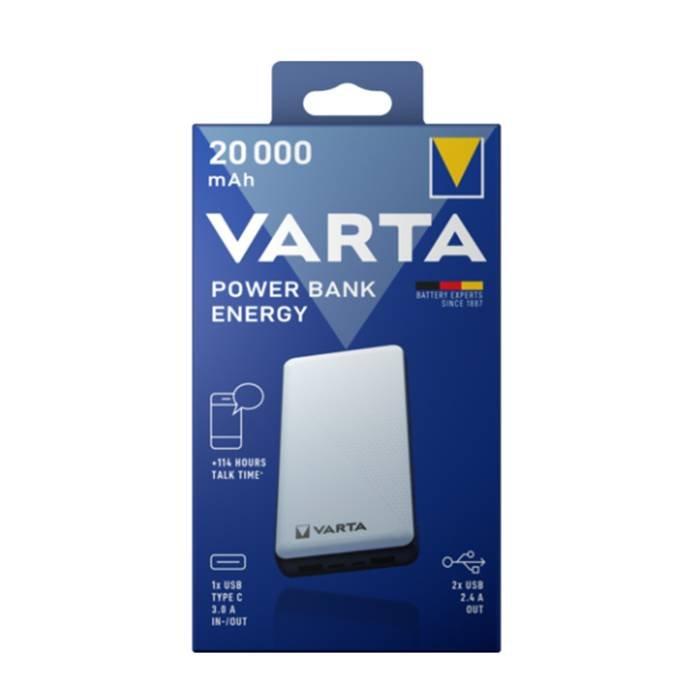 

Varta power bank energy + cable, 20000mah, 57978 - white