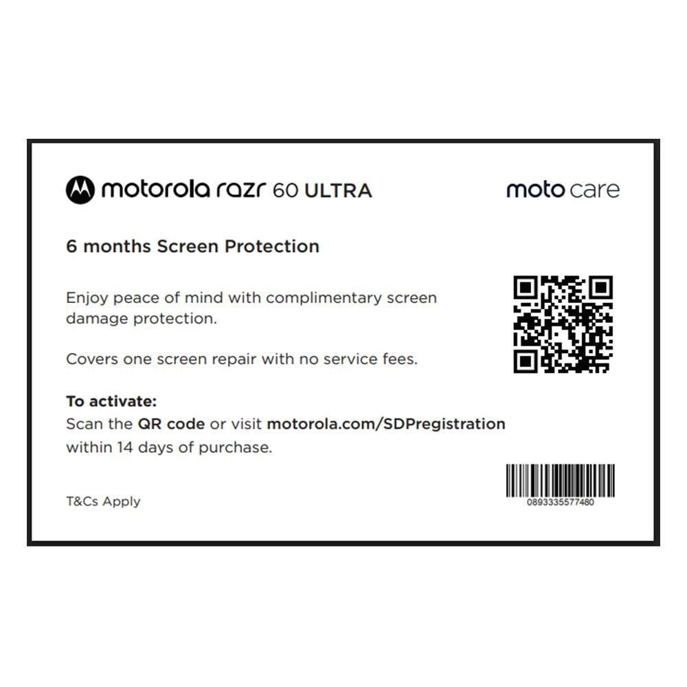 

Foc motorola razr 60 ultra screen damage protection card