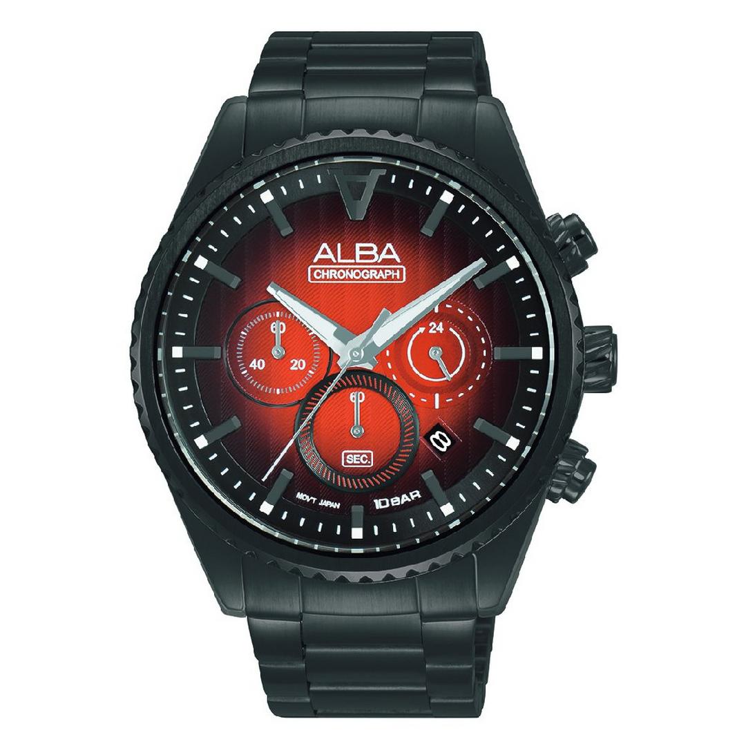 ساعة ألبا سيغنا كرونو 43 ملم كاجوال للرجال بسوار معدني - AT3H91X