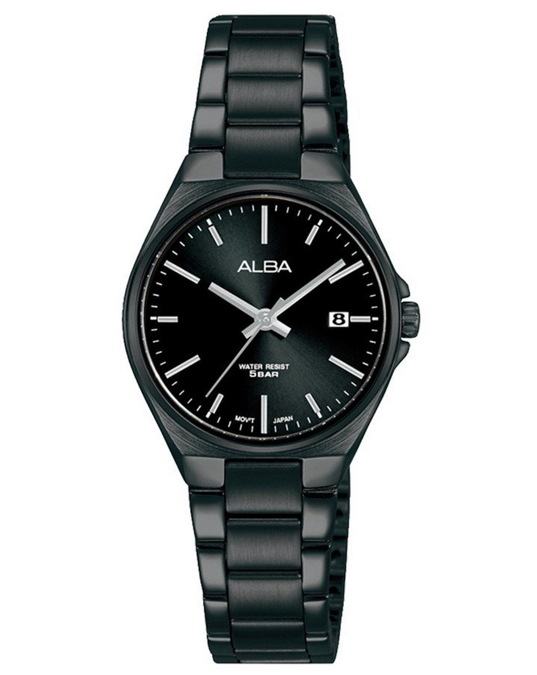 Alba Prestige Ladies Watch, 26mm, Analog, Stainless Steel Strap, AH7BB3X1 – Black