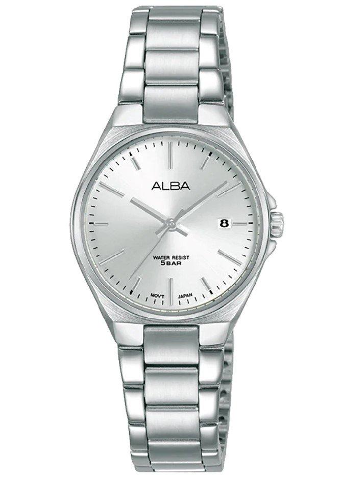 

Alba prestige ladies watch, 26mm, analog, stainless steel strap, ah7bc3x1 – silver