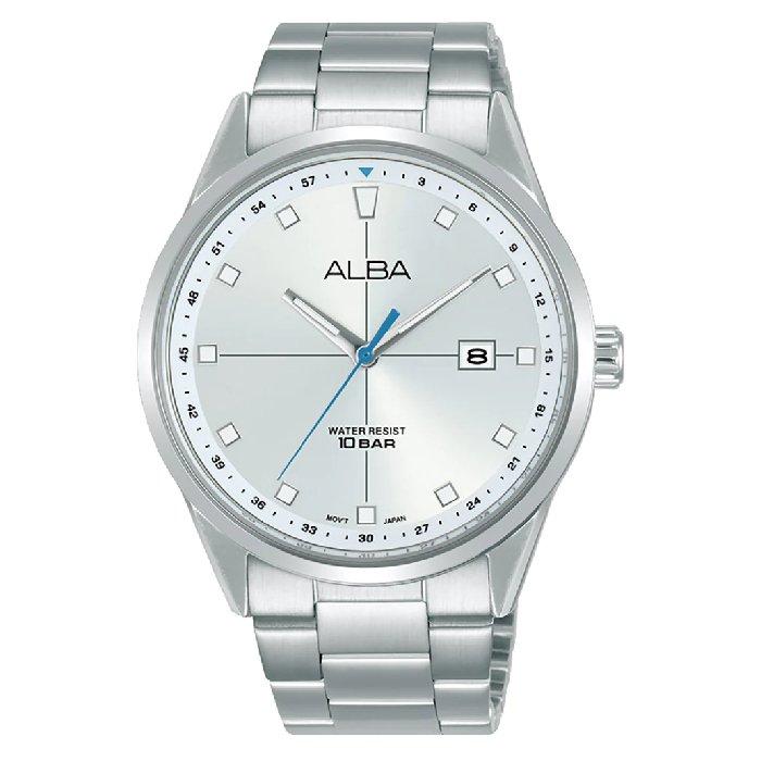 

Alba watch for men, stainless steel band, 42mm, as9q31x1 - silver