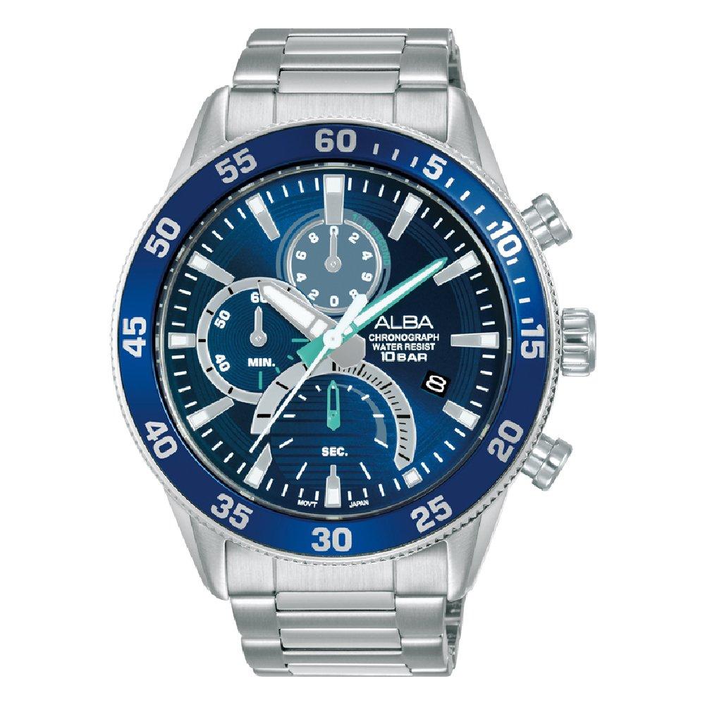 

Alba active chrono 45mm gent's metal strap casual watch - am3897x1