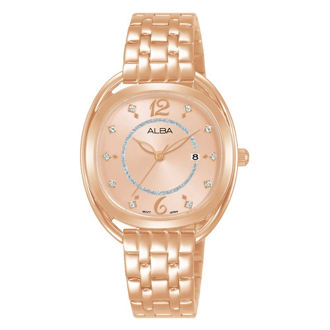 Alba Fashion Watch for Women, Analog, Stainless Steel Band, 31mm, AH7BG2X1 - Rose Gold