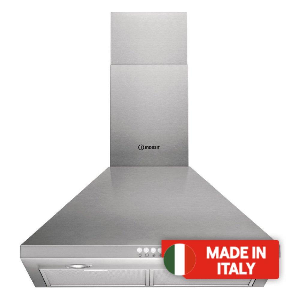 

Indesit wall mounted chimney hood,60cm, ihpc 6. 5 lm x – inox