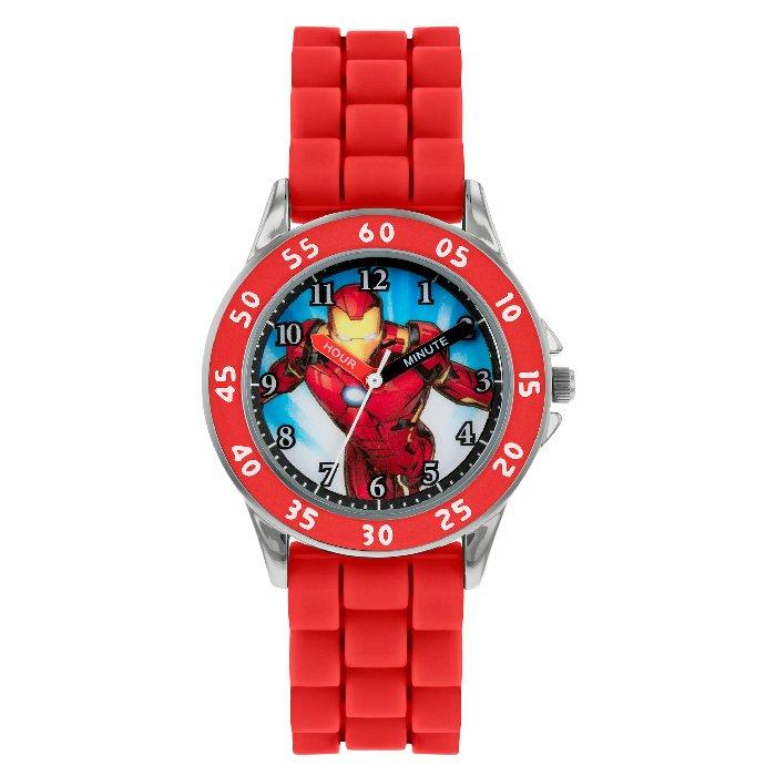 

Disney avengers watch for boys, analog, rubber strap, avg9034 - red