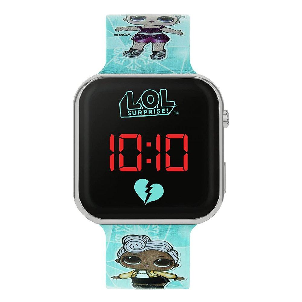 

Disney lol surprise kids watch, digital, 35 mm, printed silicone strap, lol4531arg – blue