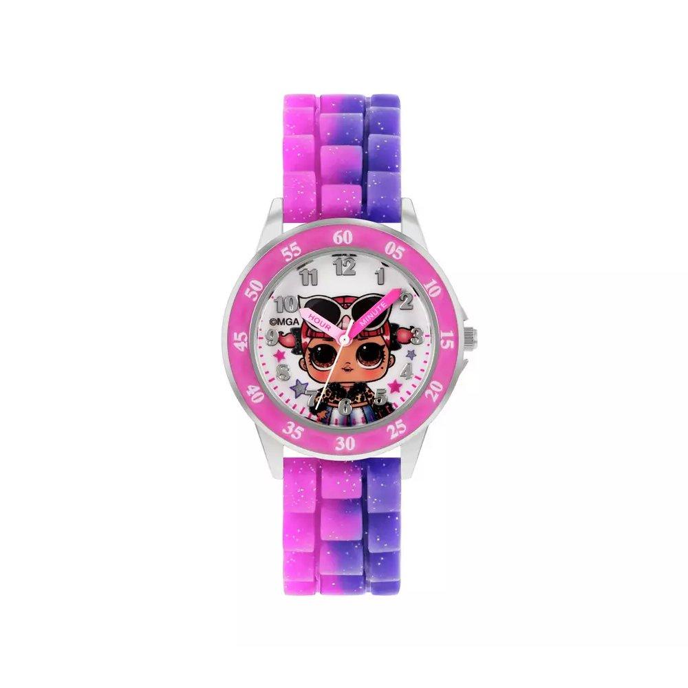 

Disney lol surprise kids watch, analog, 33m, printed silicone strap, lol9017arg - pink/...
