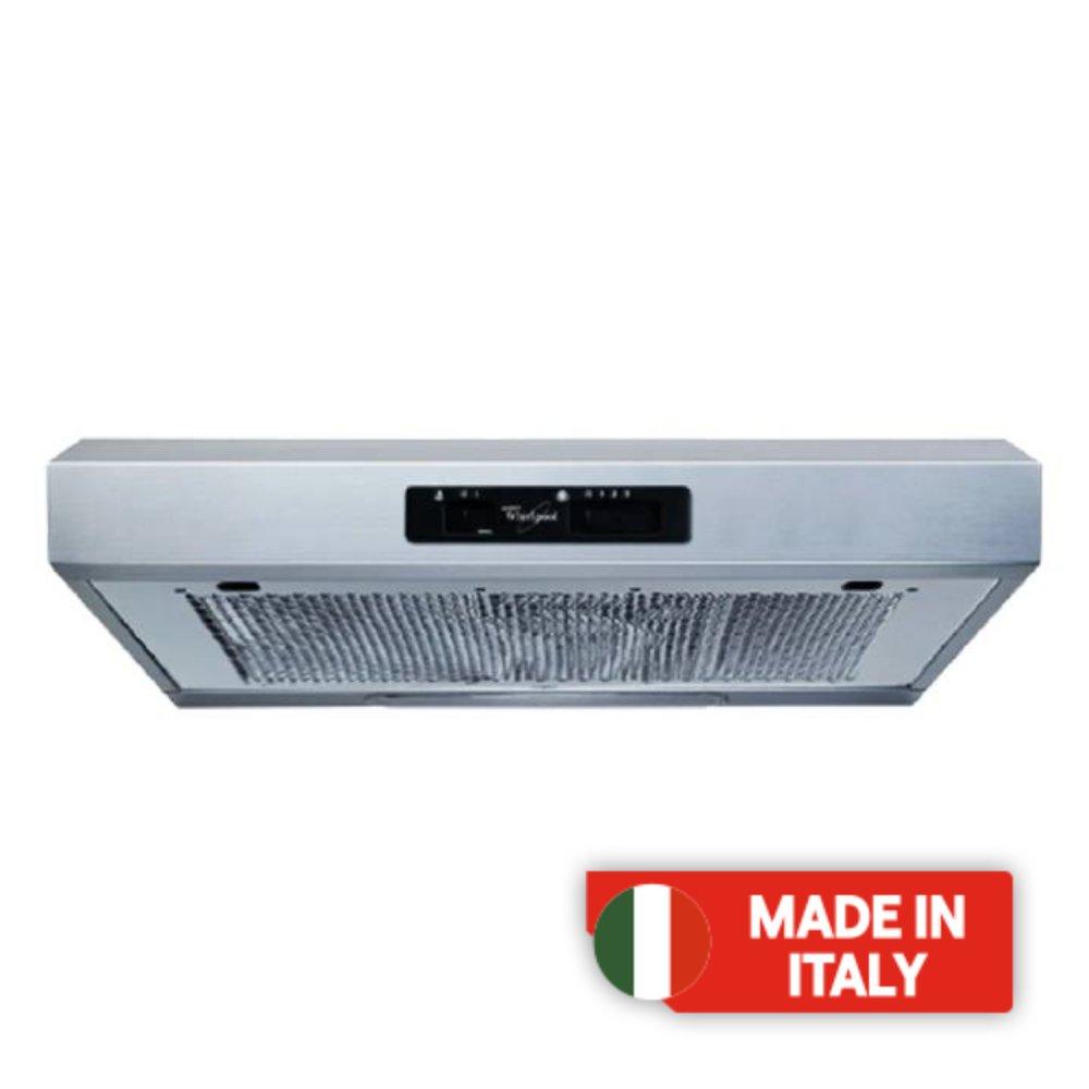 

Whirlpool wall mounted cooker hood with three levels speeds, 60 cm, wslk 65 ls x – silver