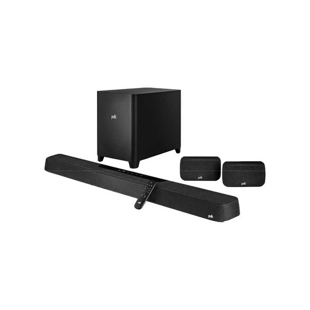 Polk Audio Magnifi Max AX SR Sound Bar and Wireless Surround System, 7.1.2-Channel, 400W- Black