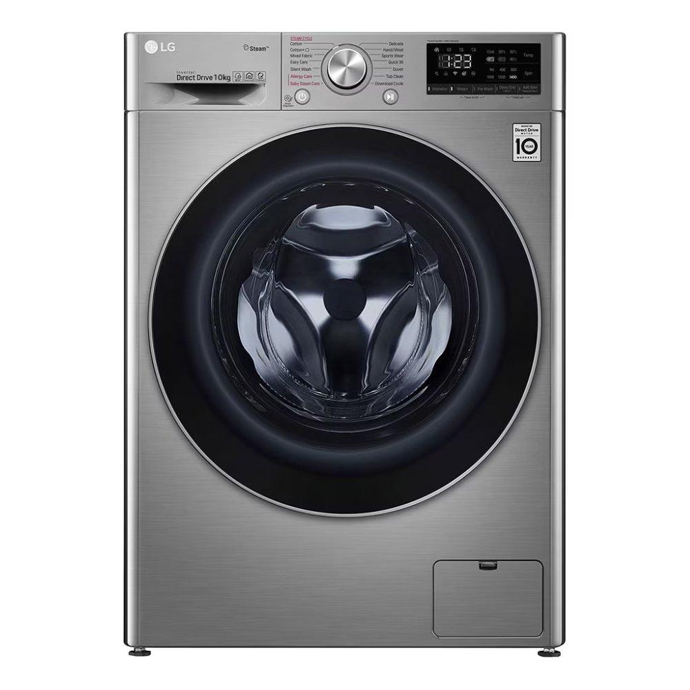 

Lg front load washer washing 10kg f4v5ryp2t - silver