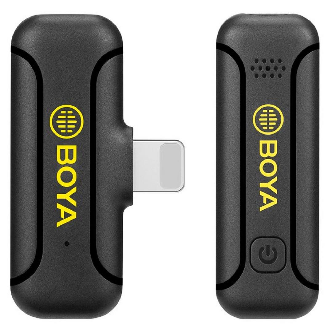 Boya 2.4GHZ Wireless Lavalier Microphone, Lightning Connector, BY-WM3T2-D1 - Black