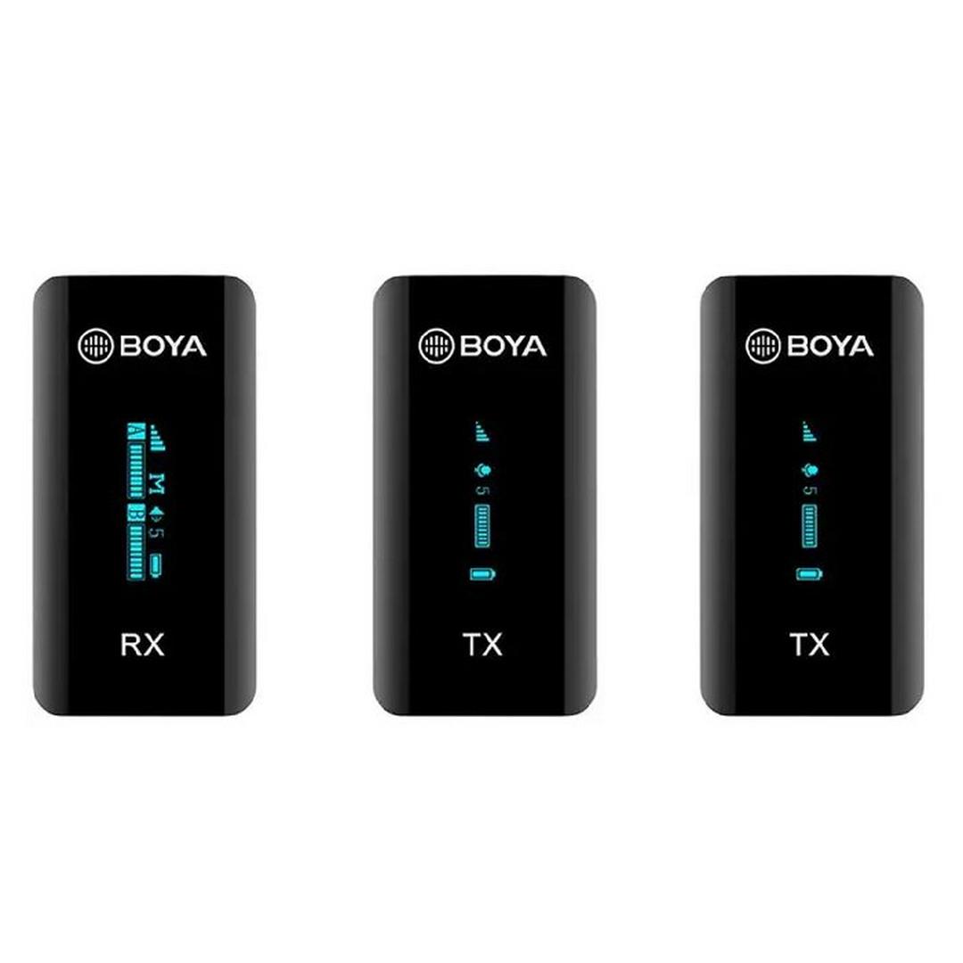 Boya Dual 2.4GHZ Wireless Digital Camera Mount Microphone, BY-XM6-S2 - Black