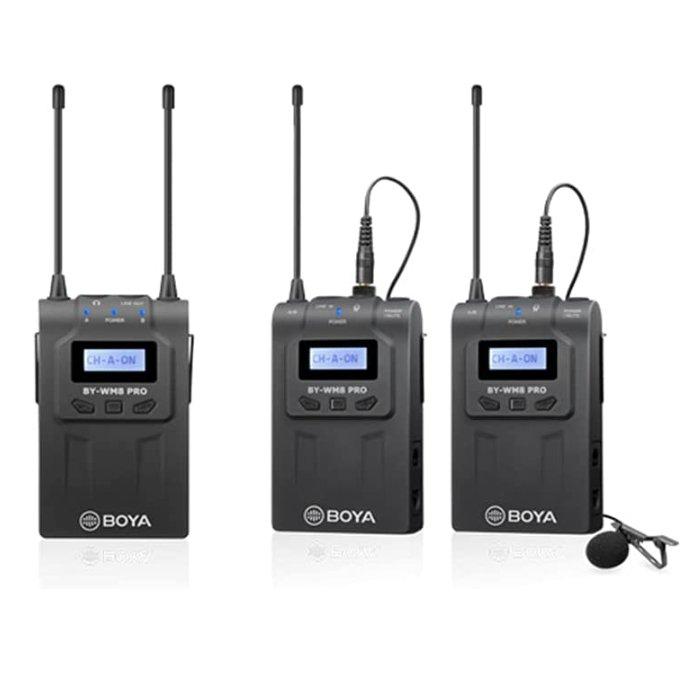

Boya uhf dual-channel wireless microphone system, by-wm8 pro-k2 - black