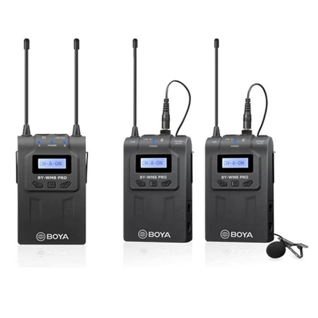 BOYA UHF Dual-Channel Wireless Microphone System, BY-WM8 Pro-K2 - Black