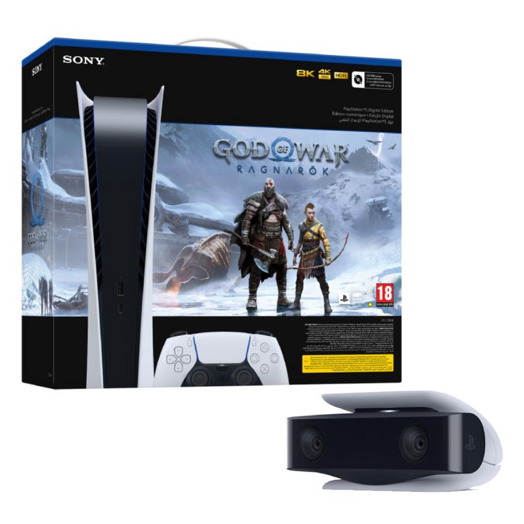 PlayStation 5 Digital Edition Console + God of War: Ragnarok Voucher + Sony PS5 HD Camera