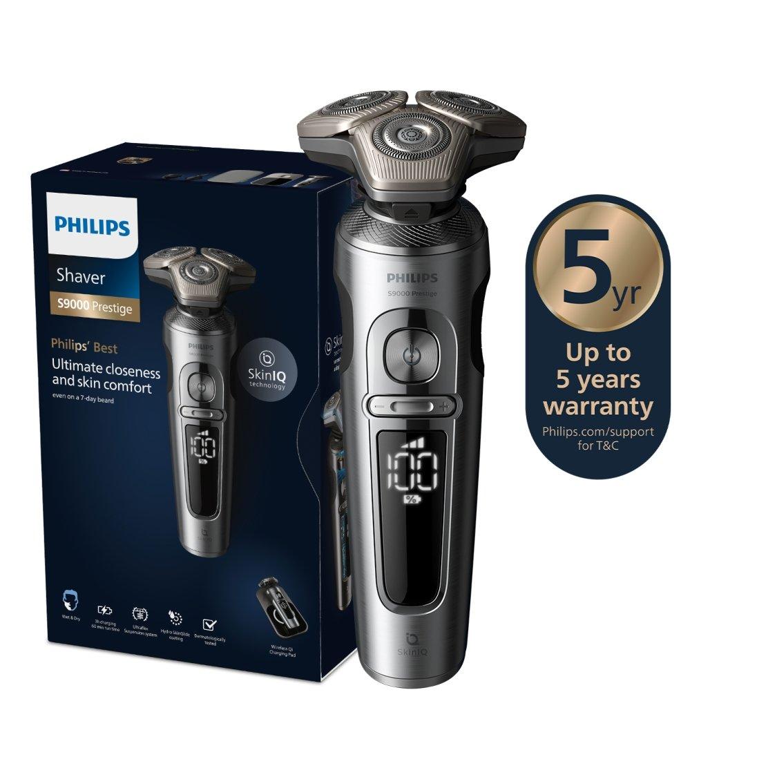 

Philips shaver sp9871/22 | s9000 prestige wet & dry electric razor | smart skiniq t...