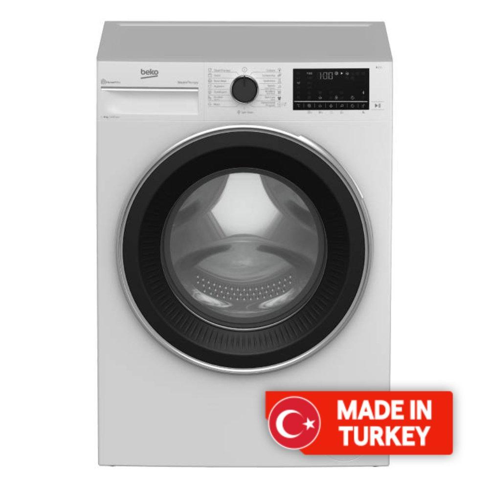 

Beko freestanding front load washing machine, 9kg, 1400rpm, bluetooth, wtv9314xw - white