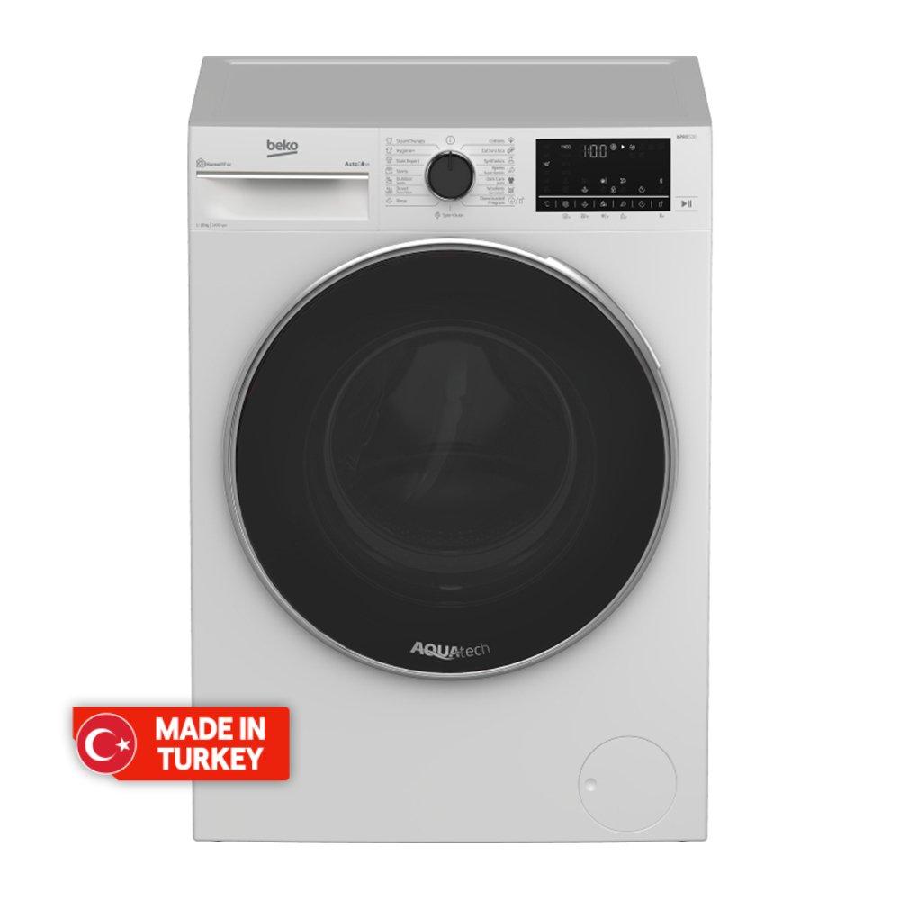 

Beko front load washer, 10kg washing capacity, 1400rpm, bluetooth, wte1014xw – white