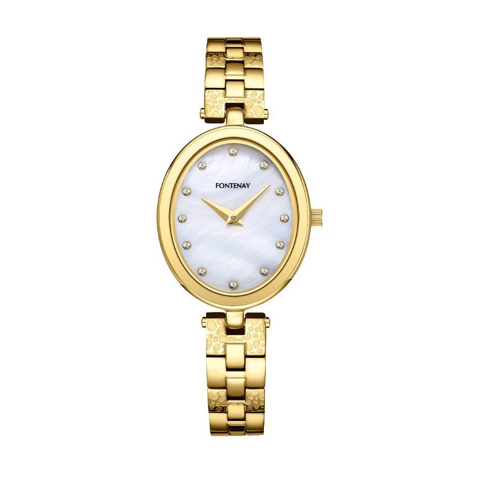 

Fontenay paris watch for women, analog, stainless steel band, 25x30, 329wjd - gold