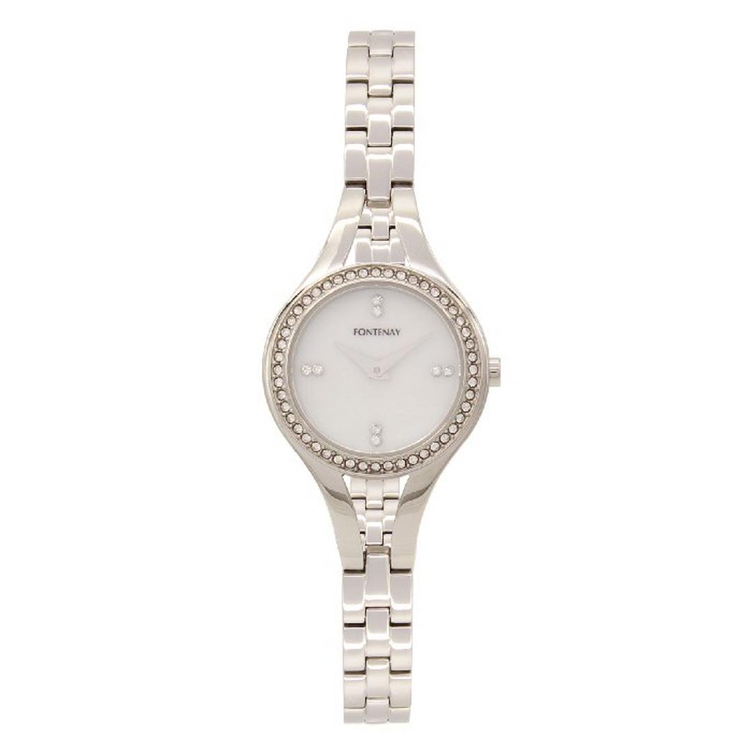 Fontenay Paris Watch For Women, Analog, Stainless Steel Band, 27mm, 331WAD - Silver