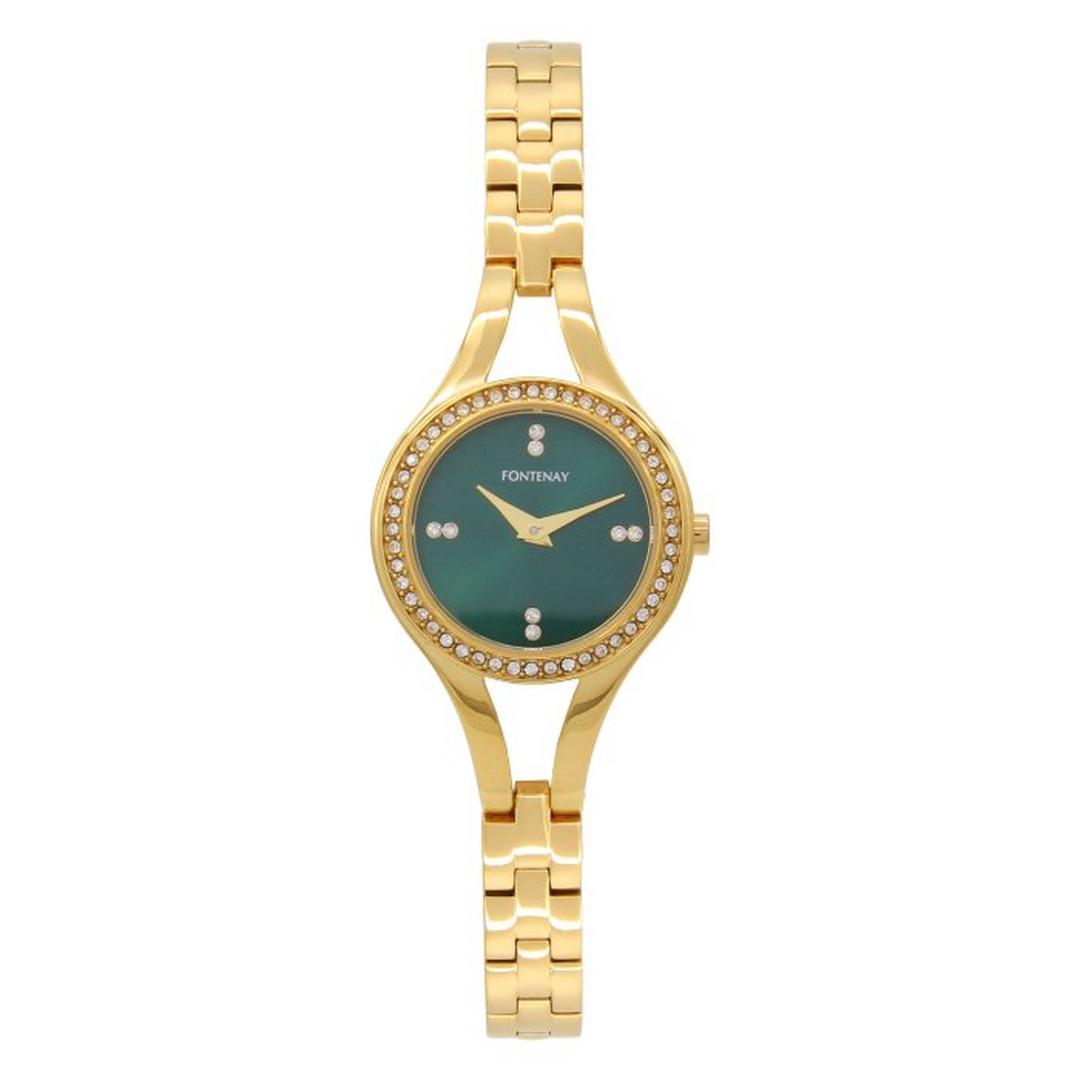 Fontenay Paris Watch For Women, Analog, Stainless Steel Band, 27mm, 331WJV - Gold