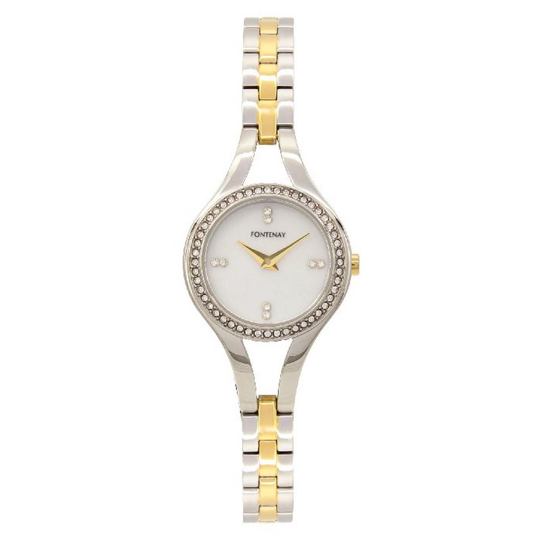 Fontenay Paris Watch For Women, Analog, Stainless Steel Band, 27mm, 331WXD - Silver / Gold