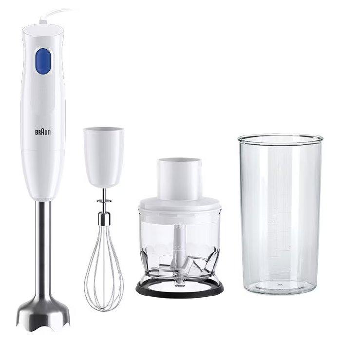 

Braun multiquick 1 hand blender, 450 watts, 350 ml chopper, mq10. 202m– white / blue