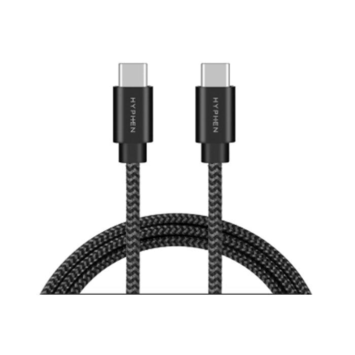 

Hyphen usb-c to usb-c fast charging cable, 2m, 60w, hcb-c260w1789 - black