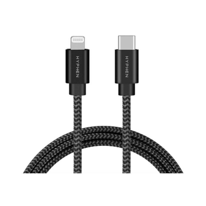 

Hyphen usb-c to lightning fast charging cable, 2m, 18w, hcb-tycl11819 - black