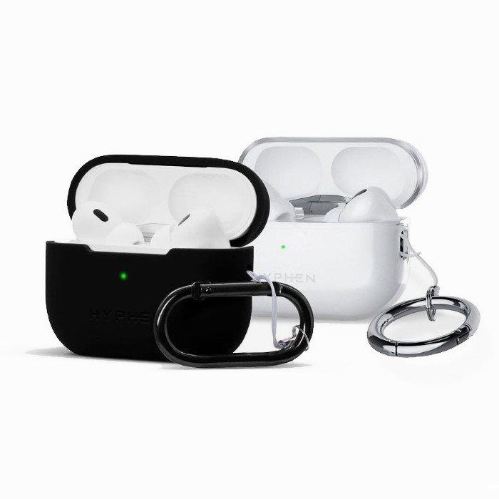 

Hyphen apple airpods pro 2nd gen silicone + clear case, hac-scp2bk6876– black