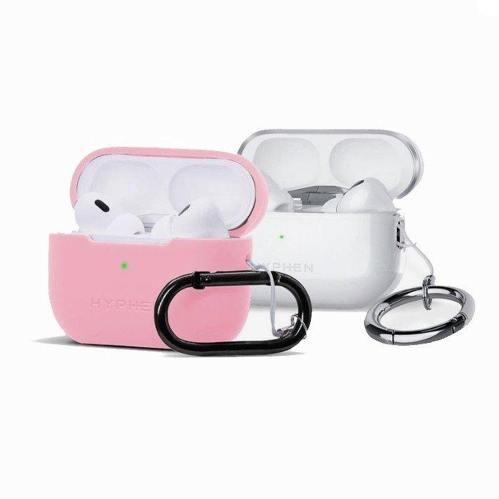 

Hyphen apple airpods pro 2nd gen silicone + clear case, hac-scp2pk6913 - pink