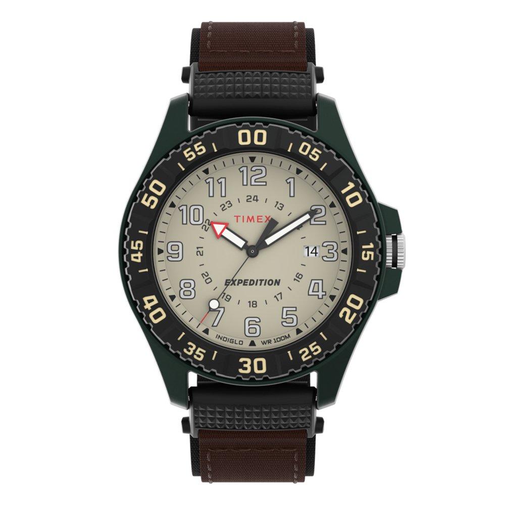 

Timex expedition men's watch, analog, 42mm, fabric band, tw4b26500 – brown