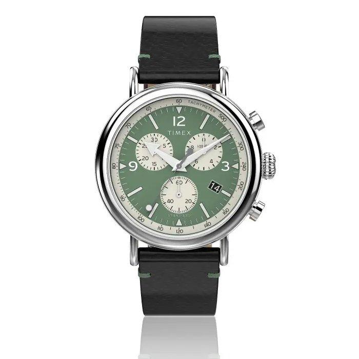 

Timex standard men's watch, analog, 41mm, leather strap, tw2v71000 – brown