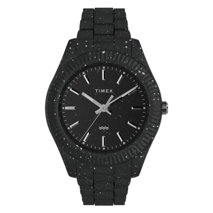 

Timex legacy ocean watch for men, analog, 42mm, recycled plastic strap, tw2v77000 – black