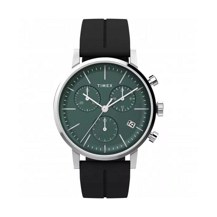 

Timex midtown men's watch, chronograph, 40mm, silicone strap, tw2v70600 – black