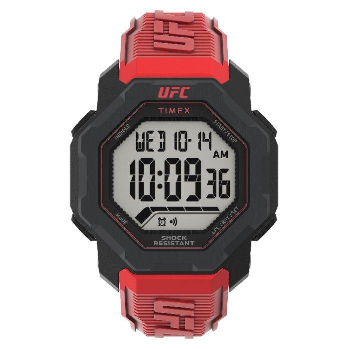 

Timex watch for men, digital, resin band, 48mm, tw2v88200 - red