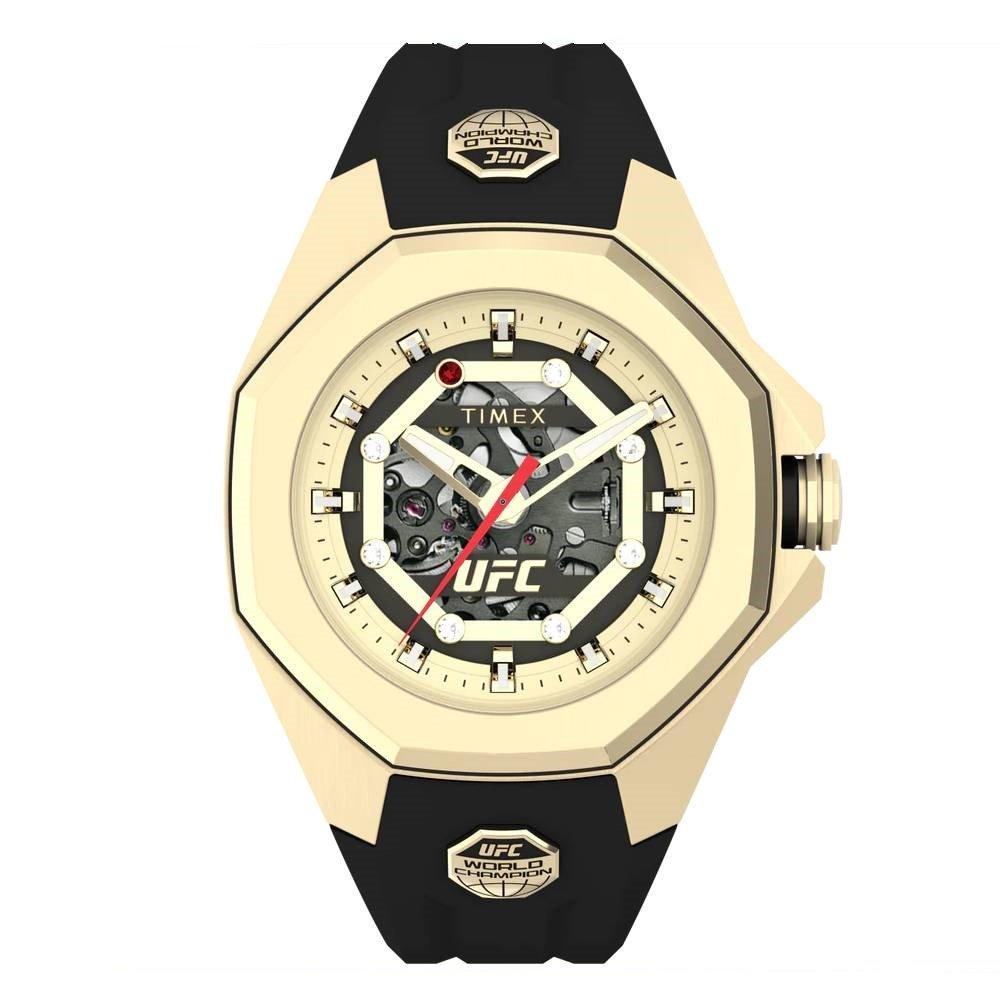 

Timex ufc pro automatic men's watch, analog, 45mm, silicone strap, tw2v86500 – black