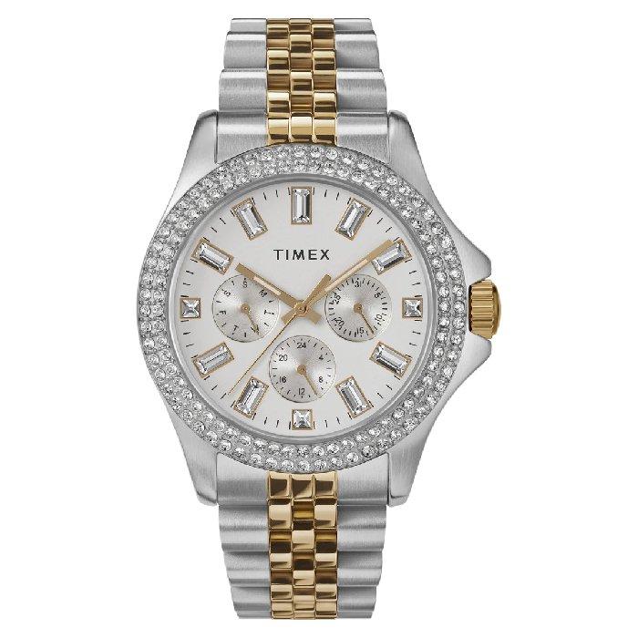 

Timex watch for women, analog, stainless steel band, 40mm, tw2v79500 - silver/gold
