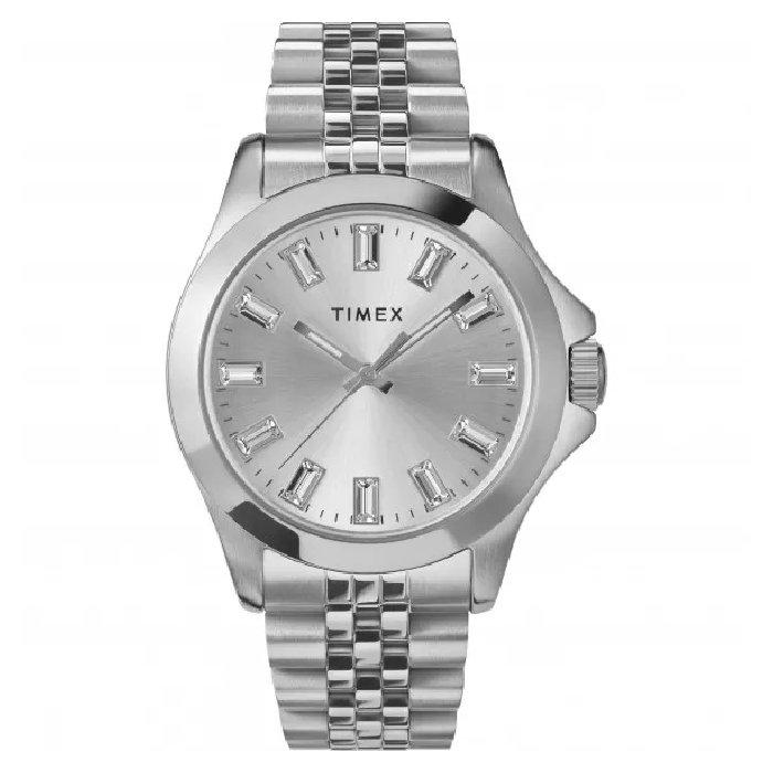 

Timex watch for women, analog, stainless steel band, 38mm, tw2v79900 - silvertone