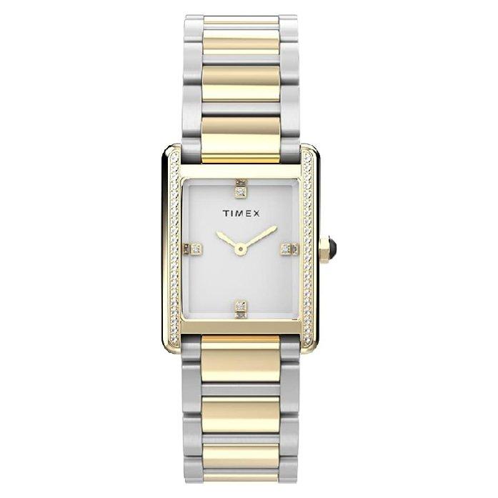 

Timex watch for women, analog, stainless steel band, 24mm, tw2v81300 - silver/gold