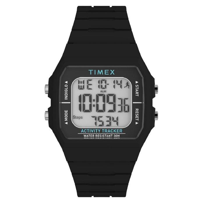 

Timex watch for unisex, digital, silicone band, 40mm, tw5m55600 - black