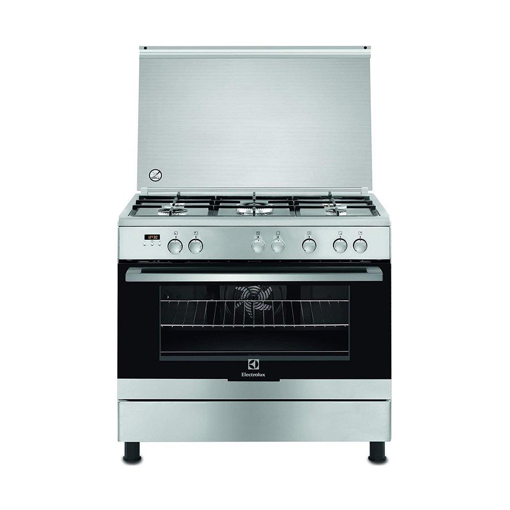 

Electrolux 5 burners gas cooker with electric oven, 90x60cm, ekk925a0ox - stainless steel